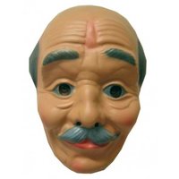 Abraham Masker - Plastic Opa Kaal Met Snor Abraham Masker - Plastic Opa Kaal Met Snor