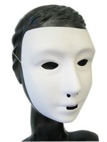 Grimeermasker Dames - Wit Mat Plastic