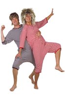 Badpak blauw- wit gestreept lange mouw Badpak blauw- wit gestreept lange mouw