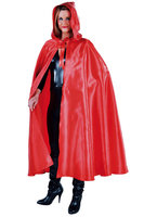 Venetiaanse Cape Capuchon Luxe - Satijn - Rood  Venetiaanse Cape Capuchon Luxe - Satijn - Rood