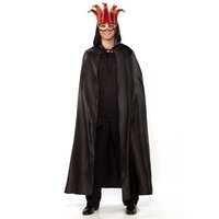 Venetiaanse Cape - Capuchon Satijn - Zwart - Halloween - Volwassenen Venetiaanse Cape - Capuchon Satijn - Zwart - Halloween - Volwassenen