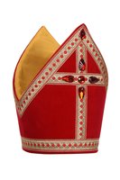 Sinterklaas Kokermijter Bram - Katoen Fluweel - Licht Rood Sinterklaas Kokermijter Bram - Katoen Fluweel - Licht Rood