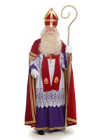 Sinterklaas compleet kostuum fluweel katoen, extra brede mantel (TV-Sint) Stefan