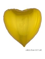 Folie hartballon goud 80 x 75 cm  Folie hartballon goud 80 x 75 cm