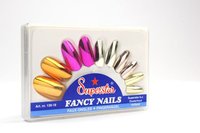 Superstar Kunstnagels rainbow metallic met zelfklevende stickers