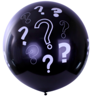 Gender Reveal Ballon - Vraagtekens Ballon Zwart - 91 cm - Zonder Confetti Gender Reveal Ballon - Vraagtekens Ballon Zwart - 91 cm - Zonder Confetti