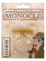 Feestbril Detective - Monocle - Ketting en Glas Feestbril Detective - Monocle - Ketting en Glas
