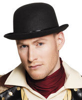 Bolhoed - Steambowler Steampunk Hoed - Vilt Zwart - Volwassenen Bolhoed - Steambowler Steampunk Hoed - Vilt Zwart - Volwassenen
