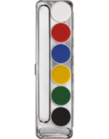Kryolan Aquacolor Schminkpalette Basis - 6 kleuren