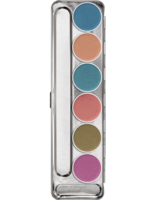 Kryolan Aquacolor Schminkpalette Interferenz Glans - 6 kleuren