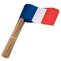 Zwaaivlaggetje Papier Frankrijk - 50 stuks Zwaaivlaggetje Papier Frankrijk - 50 stuks