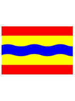Tafelvlag moiree zijde 10 x 15 cm Overijssel Tafelvlag moiree zijde 10 x 15 cm Overijssel
