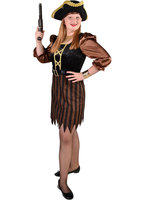 Magic Piratenmeisje bruin met riem