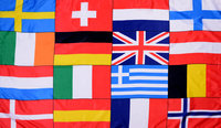 Decoratievlag internationaal 100 x 150 cm Decoratievlag internationaal 100 x 150 cm