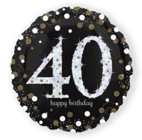 Folieballon 40 sparkling happy birthday Folieballon 40 sparkling happy birthday