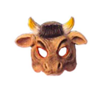 Dieren Masker - Koe Half-Masker Rubber