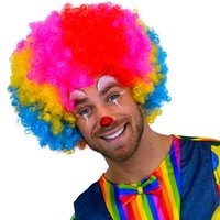 Afro Pruik Multicolor - Unisex Afro Pruik Multicolor - Unisex