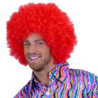 Afro Pruik Rood - Unisex Afro Pruik Rood - Unisex