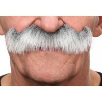 Snor Luigi - Grijs Imitatiebont - Zelfklevend