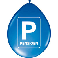 Ballonnen - Pensioen Blauw - 8 stuks - 30 cm Ballonnen - Pensioen Blauw - 8 stuks - 30 cm