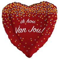 Folieballon Valentijn - Ik Hou Van Jou - 45 cm - Helium- en Luchtvulling Folieballon Valentijn - Ik Hou Van Jou - 45 cm - Helium- en Luchtvulling