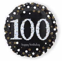 Folieballon 100 sparkling happy birthday Folieballon 100 sparkling happy birthday