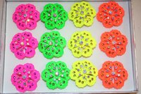 Ring bloem neon gekleurd