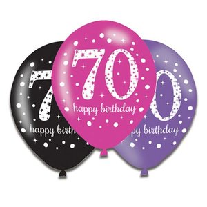 Umeki Tegenwerken Overtekenen Ballonnen Sparkling roze 70 jaar | Feestartikelenshop.com
