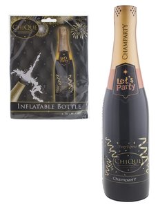Uitpakken Hervat Brutaal Opblaasbare champagne fles 76 cm | Feestartikelenshop.com