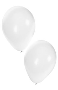 Aan de overkant stok bodem Ballonnen wit 100 stuks | Feestartikelenshop.com