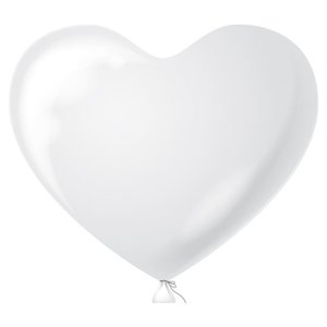 Aas smal Quagga Hartjes ballonnen wit 100 stuks 30 cm | Feestartikelenshop.com
