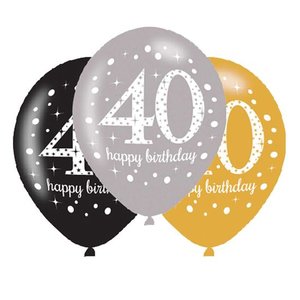 sigaret Het spijt me Manifesteren Ballonnen Sparkling 40 jaar | Feestartikelenshop.com