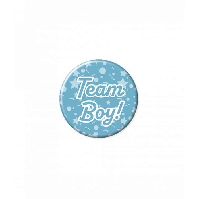 Pinterest Bdbuttonboy Gender reveal button team boy | Feestartikelenshop.com